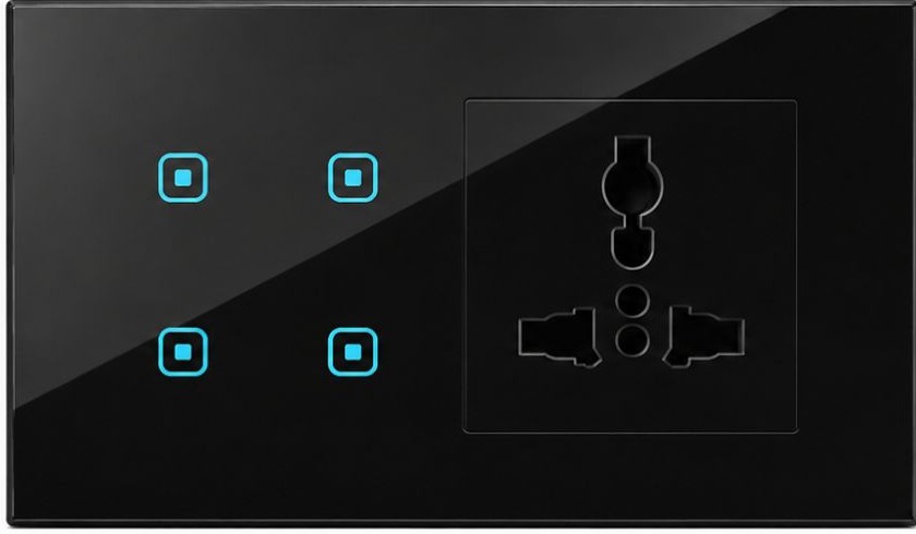 4 Switch, 1 socket
