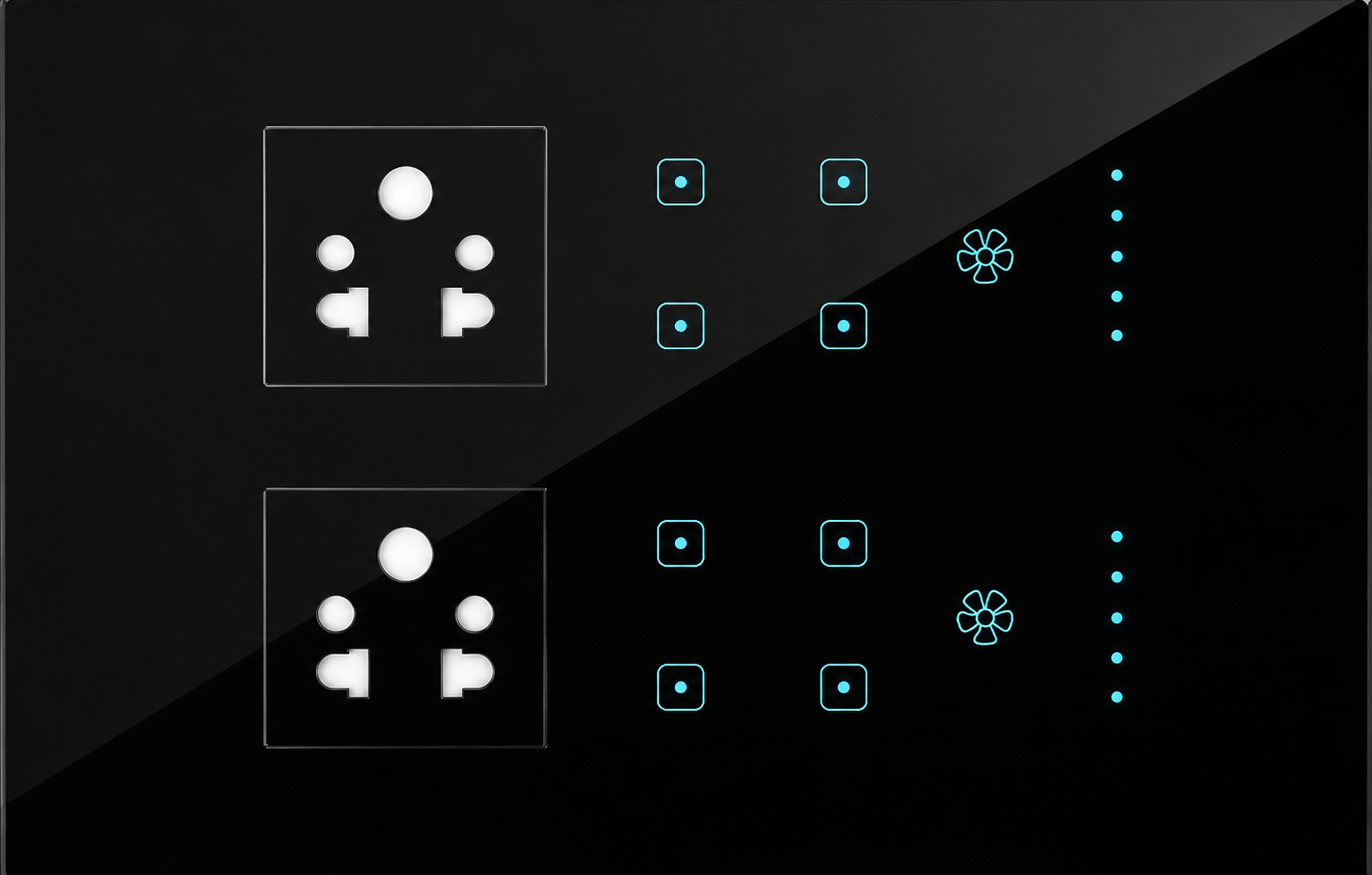 8 Switch, 2 Fan, 2 Socket